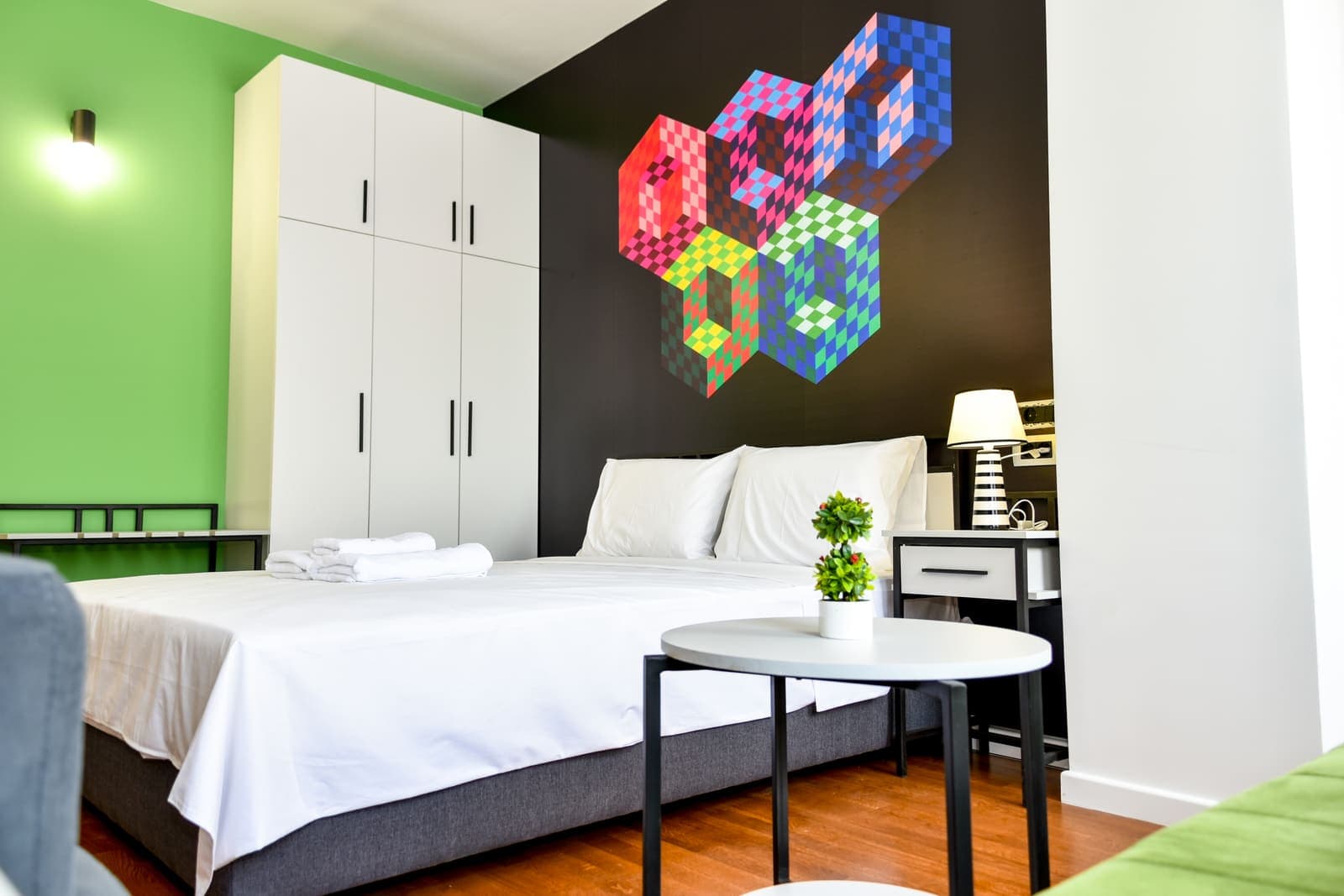 Original op-art in Room 6